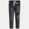Mayoral 3504-64 Spodnie dziewczęce z paskiem jeans kolor Czarny