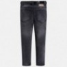 Mayoral 3504-64 Spodnie dziewczęce z paskiem jeans kolor Czarny