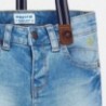 Mayoral 3548-5 Spodnie chłopięce jeans z szelkami kolor niebieski