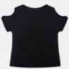 Mayoral 6016-51 Koszulka dziewczęca z krótkim rękawem dżety kolor Czarny