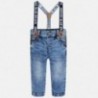 Mayoral 2569-43 Spodnie chłopięce jeans z szelkami kolor niebieski 