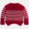 Mayoral 4317-68 Sweter dziewczęcy w paski kolor czerwony