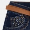 Mayoral 3210-82 Szorty dziewczęce jeans z paskiem kolor granat