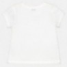 Mayoral 6046-10 Koszulka dziewczęca krótki rękaw cekiny kolor biały