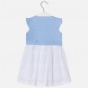 Mayoral 3976-30 Sukienka dziewczęca ażurkowa spódnica kolor Błękitny