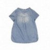 Boboli 215064-BLEACH Sukienka dla dziewczynki jeans zapinan kolor niebieski