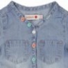 Boboli 215064-BLEACH Sukienka dla dziewczynki jeans zapinan kolor niebieski