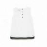 Boboli 725060-1100 Bluzka dla dziewczynki satynowa kolor biały