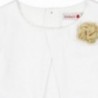 Boboli 725060-1100 Bluzka dla dziewczynki satynowa kolor biały