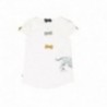 Boboli 725262-1100 Bluzka dla dziewczynki z nadrukiem i kokardkami kolor biały