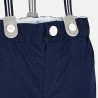 Mayoral 1516-68 Spodnie chłopięce długie z szelkami kolor Granat