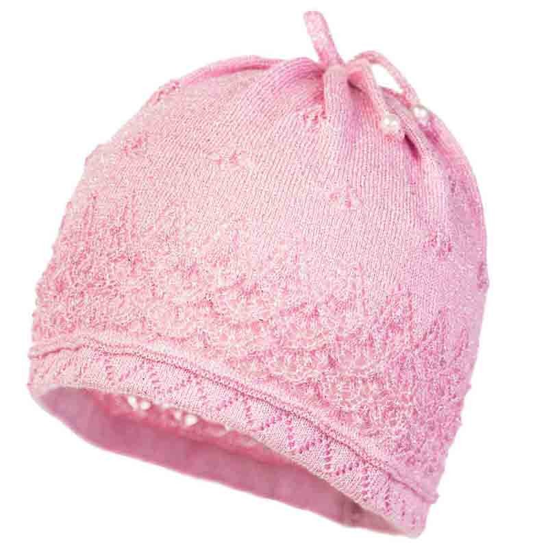 Jamiks czapka dziewczęca BONNIE JWA035-3 kolor róż