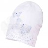 Jamiks czapka dziewczęca CECILIA JWA073-1 kolor biały