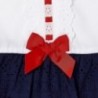Mayoral 1920-33 Sukienka dziewczęca kolor biały/granat
