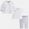 Mayoral 1810-29 Dres z koszulką dziewczęcy kolor biały/szary