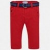 Mayoral 2562-51 Spodnie chłopięce z paskiem kolor czerwony