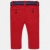 Mayoral 2562-51 Spodnie chłopięce z paskiem kolor czerwony