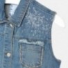 Mayoral 6406-71 Kamizelka dziewczęca jeans z cekinami kolor niebieski