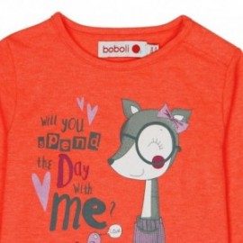 Boboli 206086-5071 koszulka dla dziewczynki kolor ofluor
