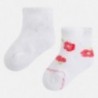 Mayoral 9769-58 Ponožky pro dívky bílý/mák