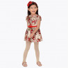 Mayoral 4948-70 Sukienka dziewczęca w kwiaty kolor czerwony