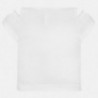 Mayoral 1007-54 Koszulka dziewczęca biała z beżem