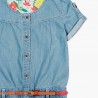 Boboli kombinezon jeans dla dziewczynki niebieski 407012-BLEACH