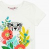 Boboli t-shirt dla dziewczynki biały 407113-1111