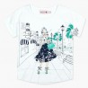 Boboli t-shirt dla dziewczynki biały 417170-1100