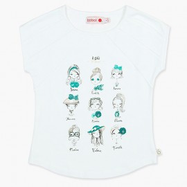 Boboli koszulka dla dziewczynki biała 727196-1100