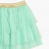 Boboli Tiulowa spódnica dla dziewczynki zielona 727208-4458