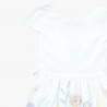 Boboli Satynowa sukienka dla dziewczynki biała 727219-1100
