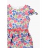 Boboli Szyfonowa sukienka dla dziewczynki kolorowa 727411-9050