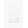 Boboli Szyfonowa sukienka dla dziewczynki biała 727590-1100