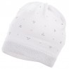 Jamiks czapka dla dziewczynki przejściowa biała ROLETTA JWB090-2