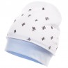 Jamiks czapka chłopięca bawełniana biały/błękit WIKO JWB101-2