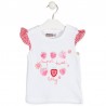 Losan T-Shirt bluzka dla dziewczynki biała 918-1005AA-001