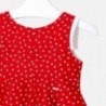 Mayoral 3932-16 Sukienka dla dziewczynki w groszki czerwona