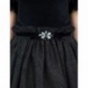Aksamitna sukienka z tiulem elegancka dziewczęca Abel & Lula 5503-93 Czarny