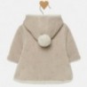 Płaszczyk swetrowy z kapturem dla dziewczynki Mayoral 2304-61 Pszenica