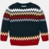 Sweter żakardowy we wzory dla chłopca Mayoral 4313-36 Tytan