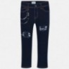 Spodnie długie jeans z aplikacją dziewczęce Mayoral 4502-52 Granat
