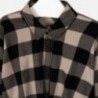 Bluzka koszulowa w kratę dziewczęca Mayoral 7106-53 Czarny