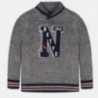 Ciepły sweter z kołnierzem szalowym dla chłopca Mayoral 7310-38 Granat