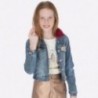 Kurtka jeans z kołnierzem futrzanym dla dziewczynki Mayoral 7411-93 Jasny