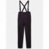 Spodnie długie z szelkami dziewczęce Mayoral 7506-2 Czarny