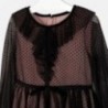 Sukienka bawełna z tiulem dziewczęca Mayoral 7924-54 Czarny