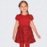 Sukienka z krótkim rękawem z efektem 3d dziewczęca Mayoral 4920-22 Czerwony