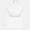 Płaszcz futerko z misia eleganckie dla dziewczynki Mayoral 2429-55 Biały