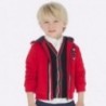 Bluza bawełniana z kapturem dla chłopca Mayoral 4453-95 Czerwony